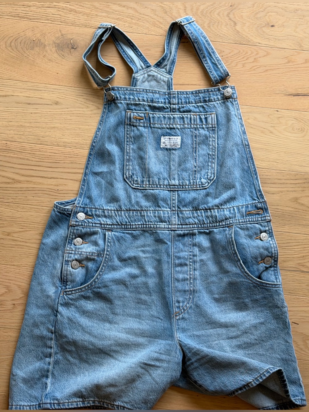 Levi's Light Blue Denim Women's Overalls with Front Pocket